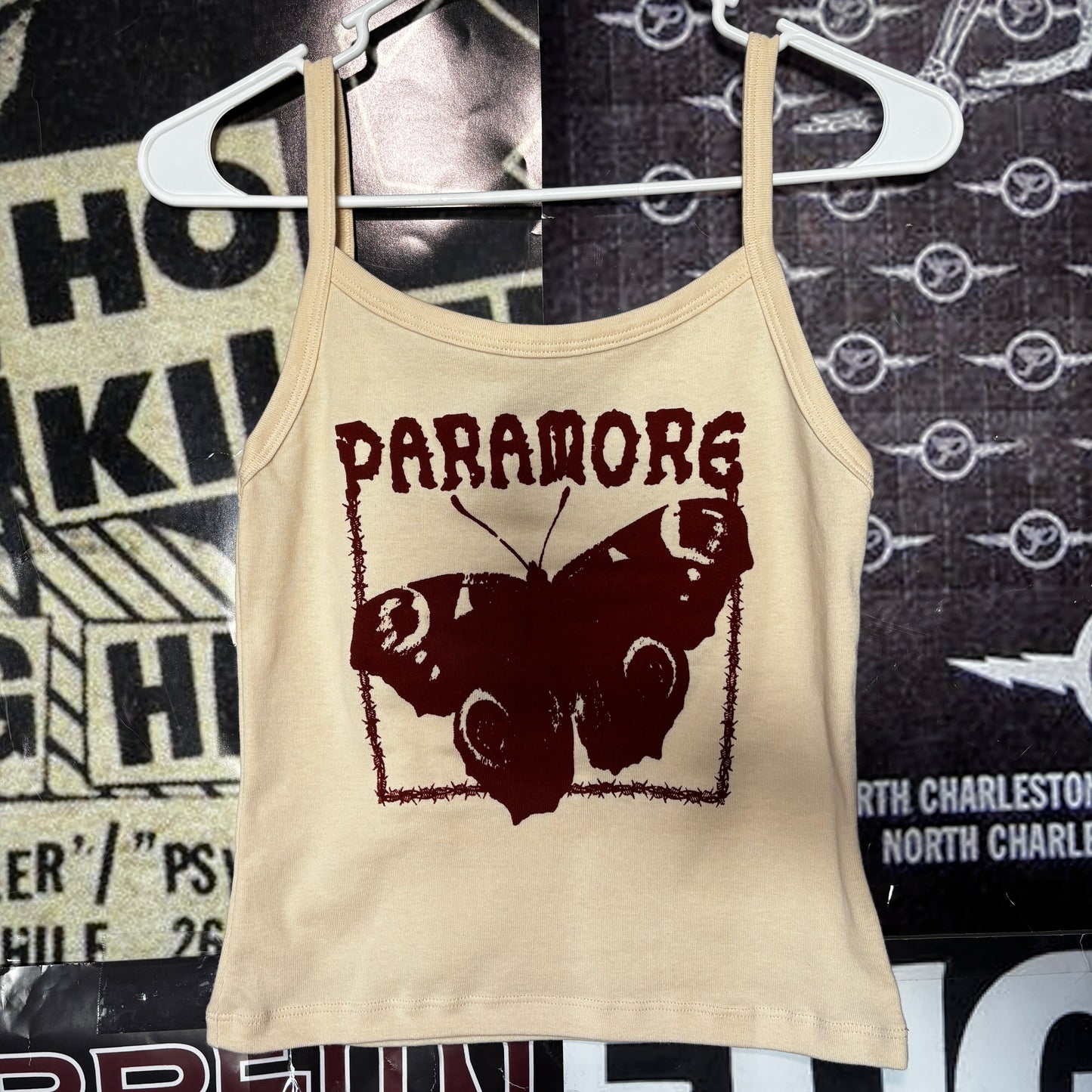 PARAMORE cream/rust baby tank top