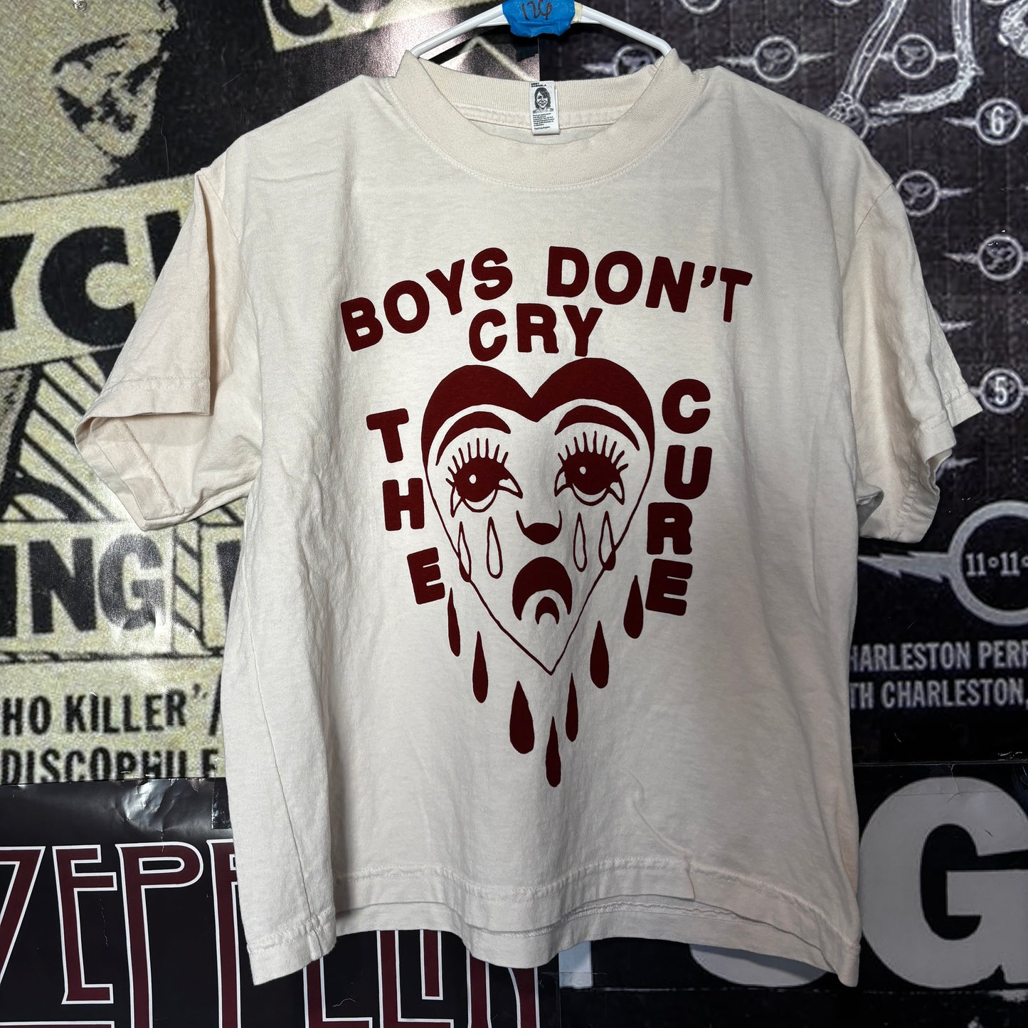 BOYS CRY cream/rust boxy tee