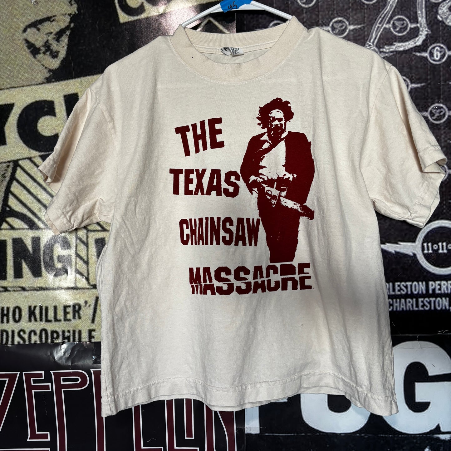 TEXAS cream/rust boxy tee