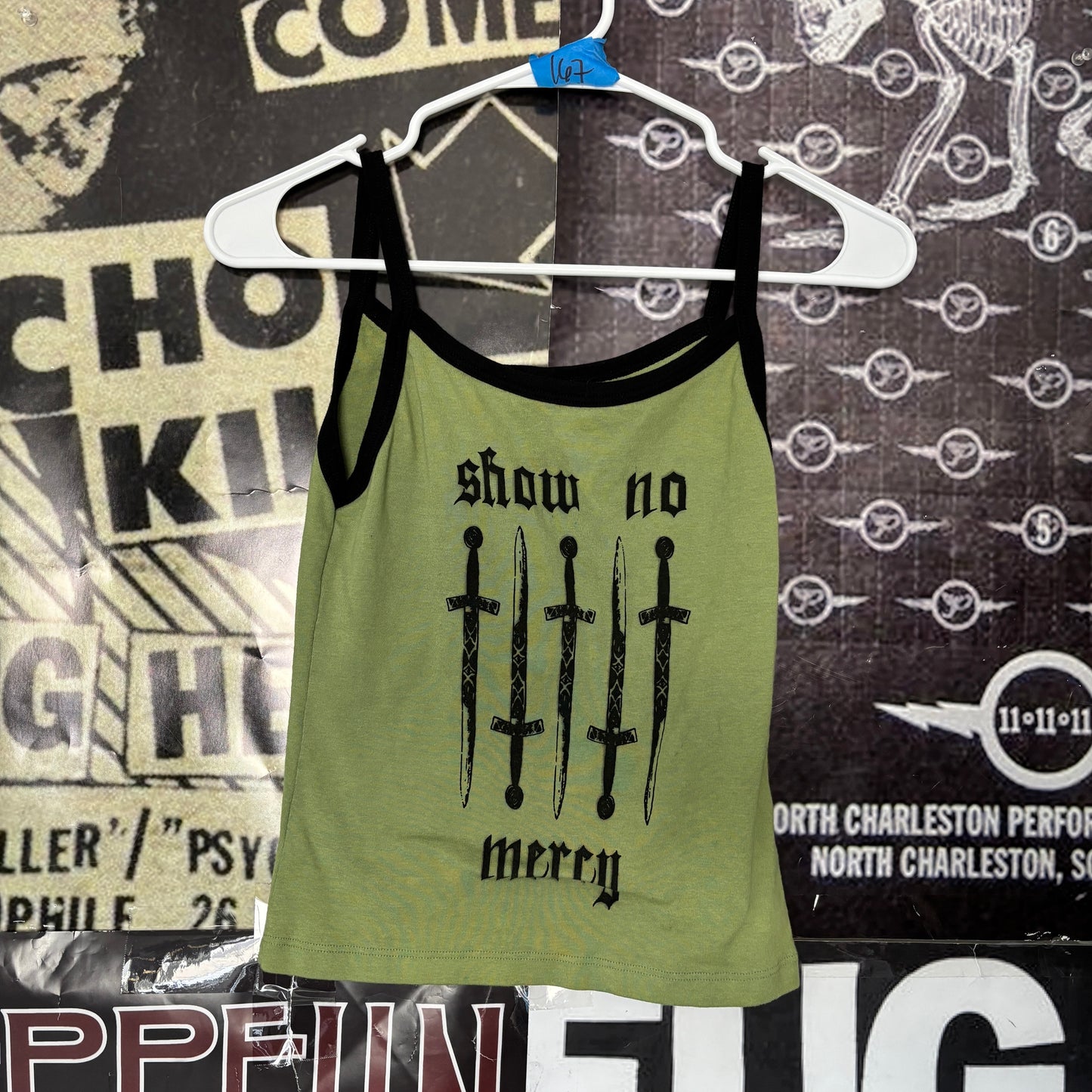 NO MERCY green/black baby tank