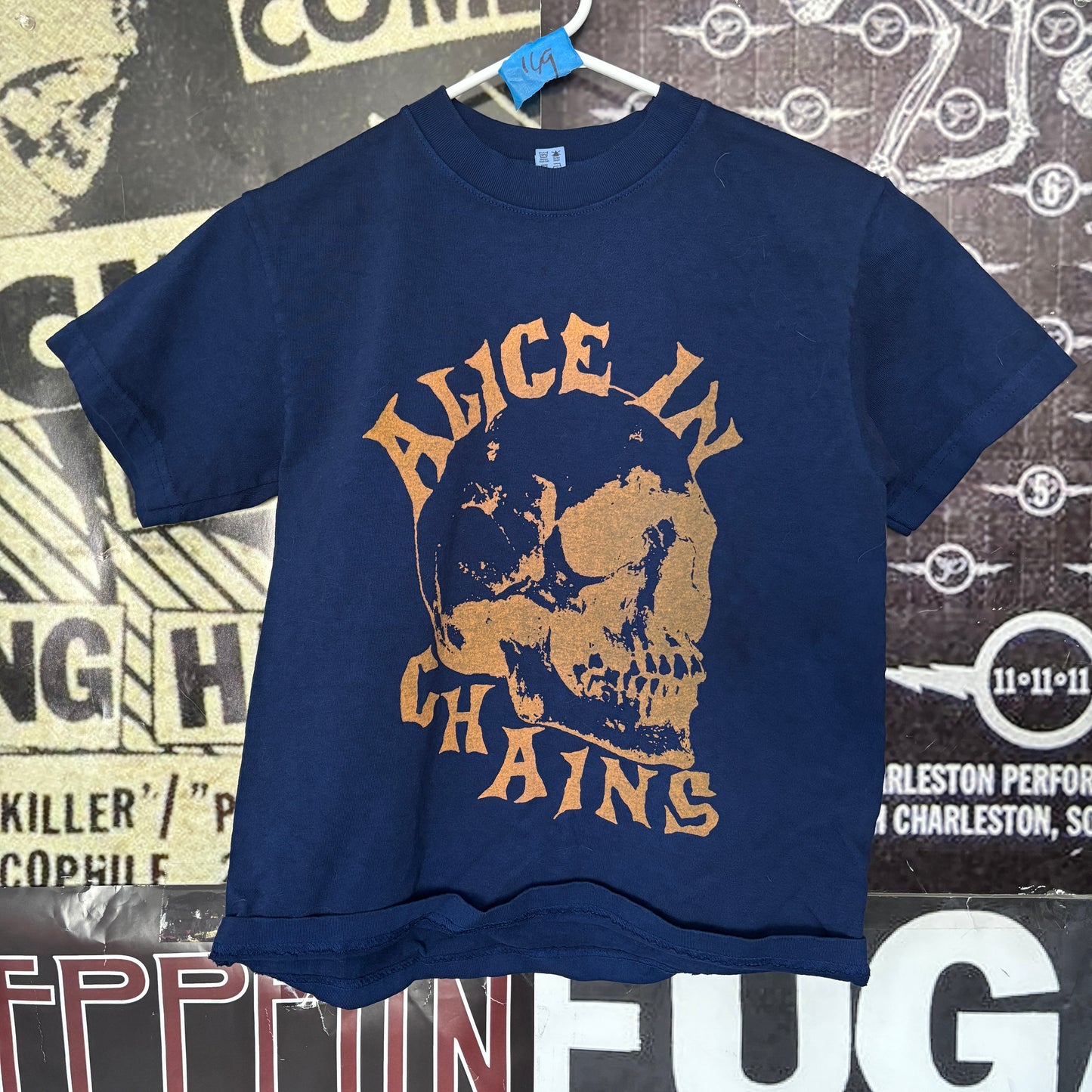 ALICE SKULL dark navy/orange slim tee XS/SM