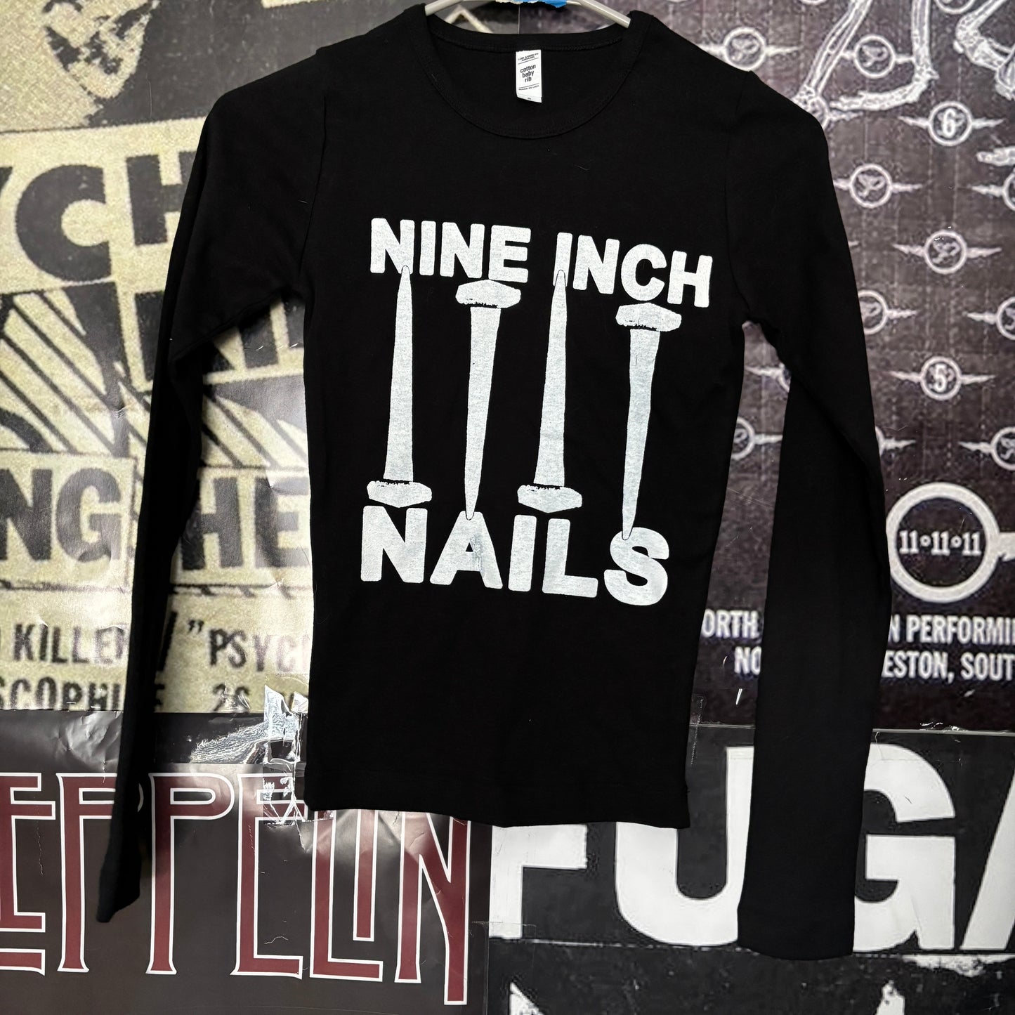 NINE INCH black baby long sleeve MEDIUM