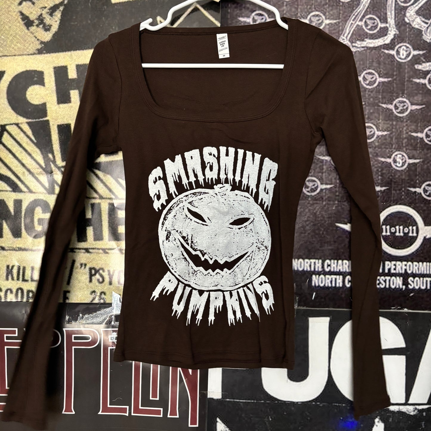 SMASHING brown square neck baby long sleeve MEDIUM