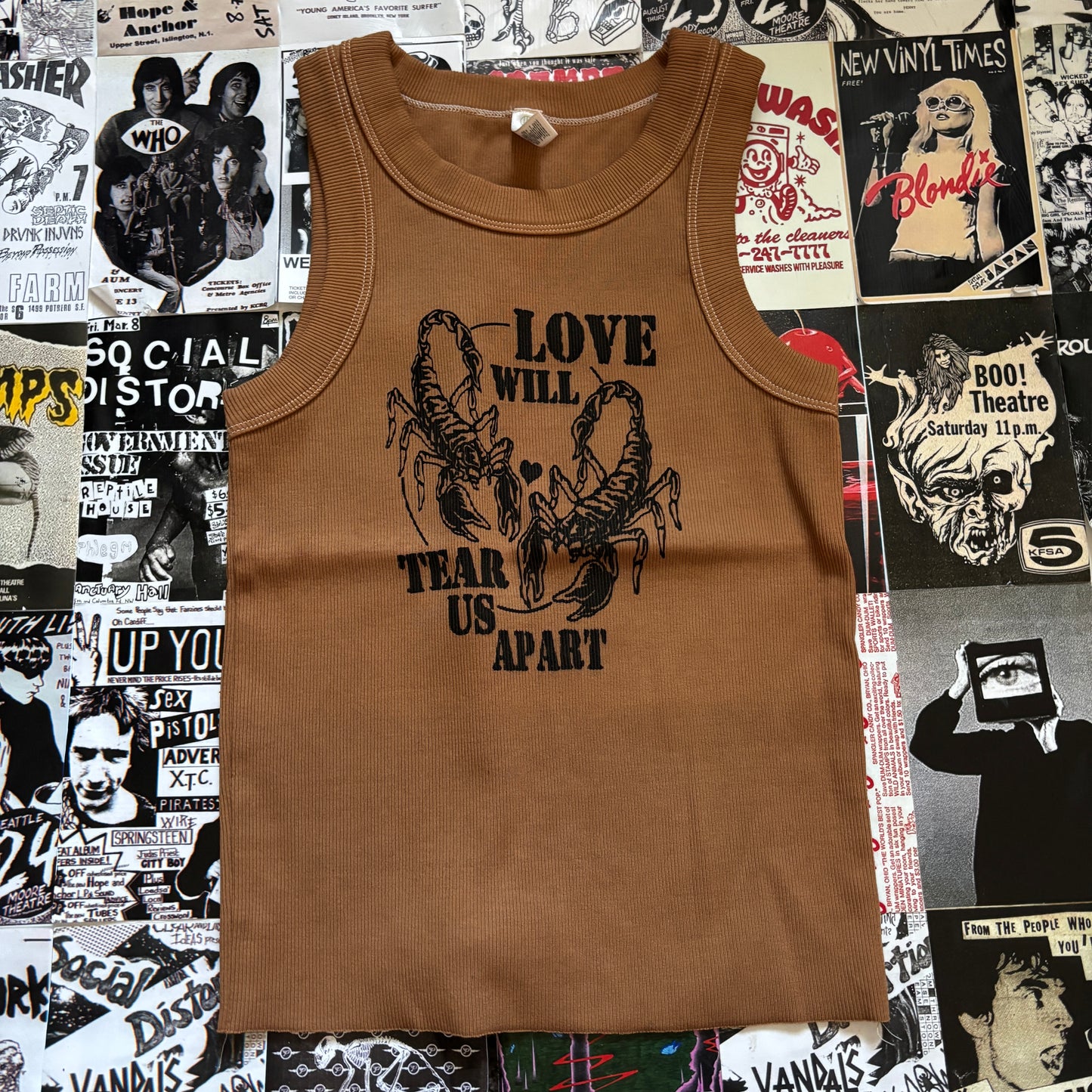JOY LOVE light brown ribbed tank XS/SM