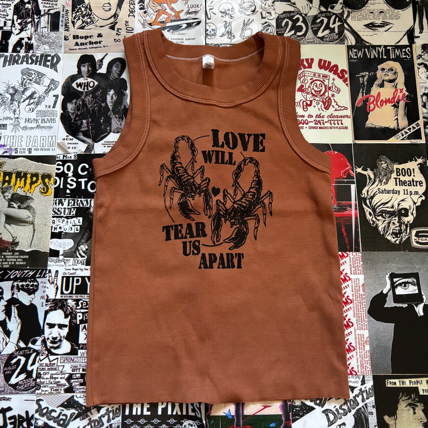 JOY LOVE rust ribbed tank top XS/SM