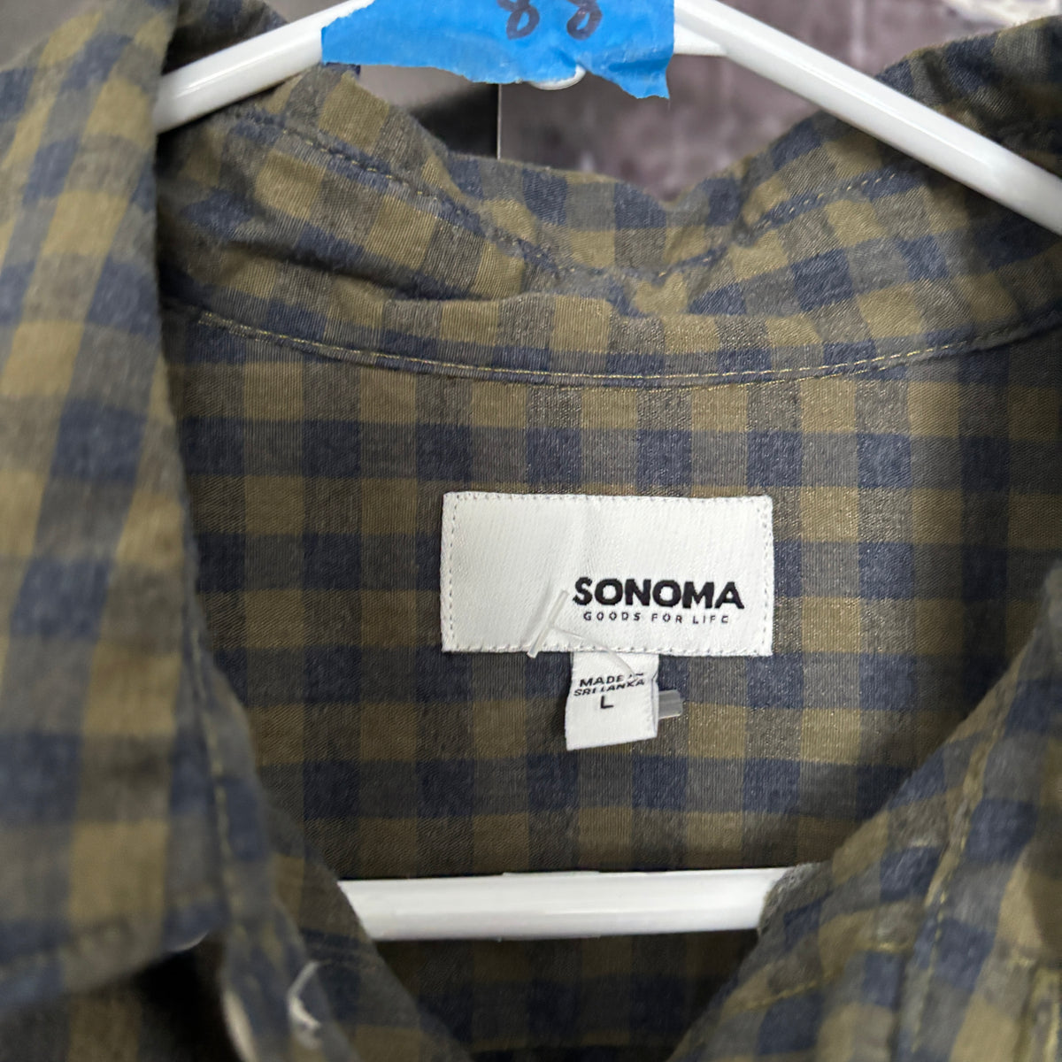 TYPE green/grey flannel LARGE