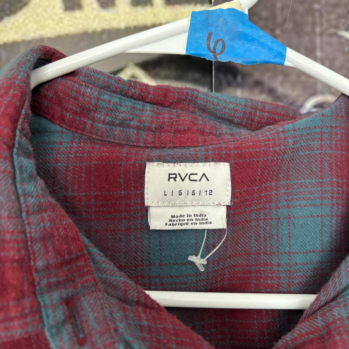COCTEAU blue/red flannel MEDIUM *description*