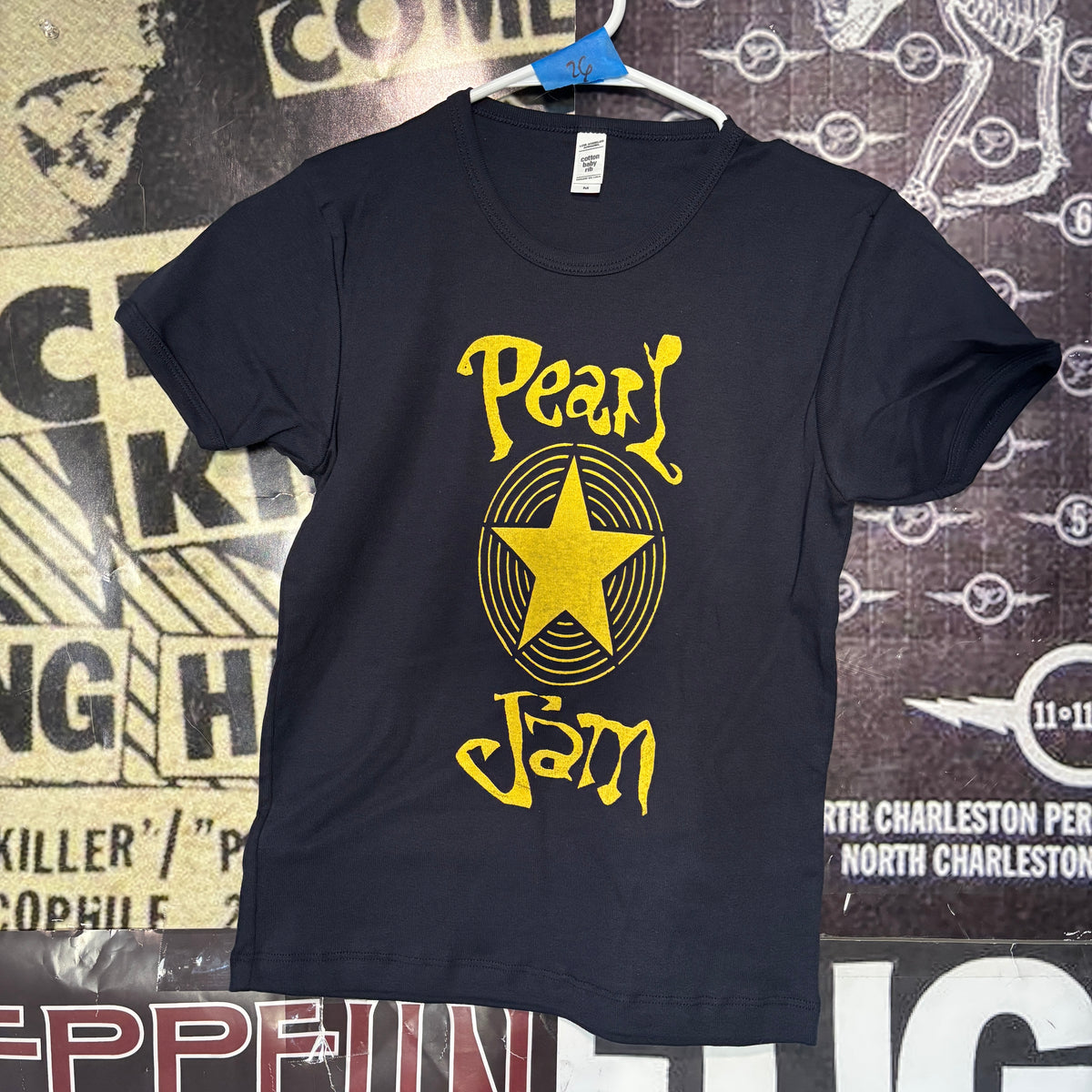 PEARL navy/yellow long baby tee
