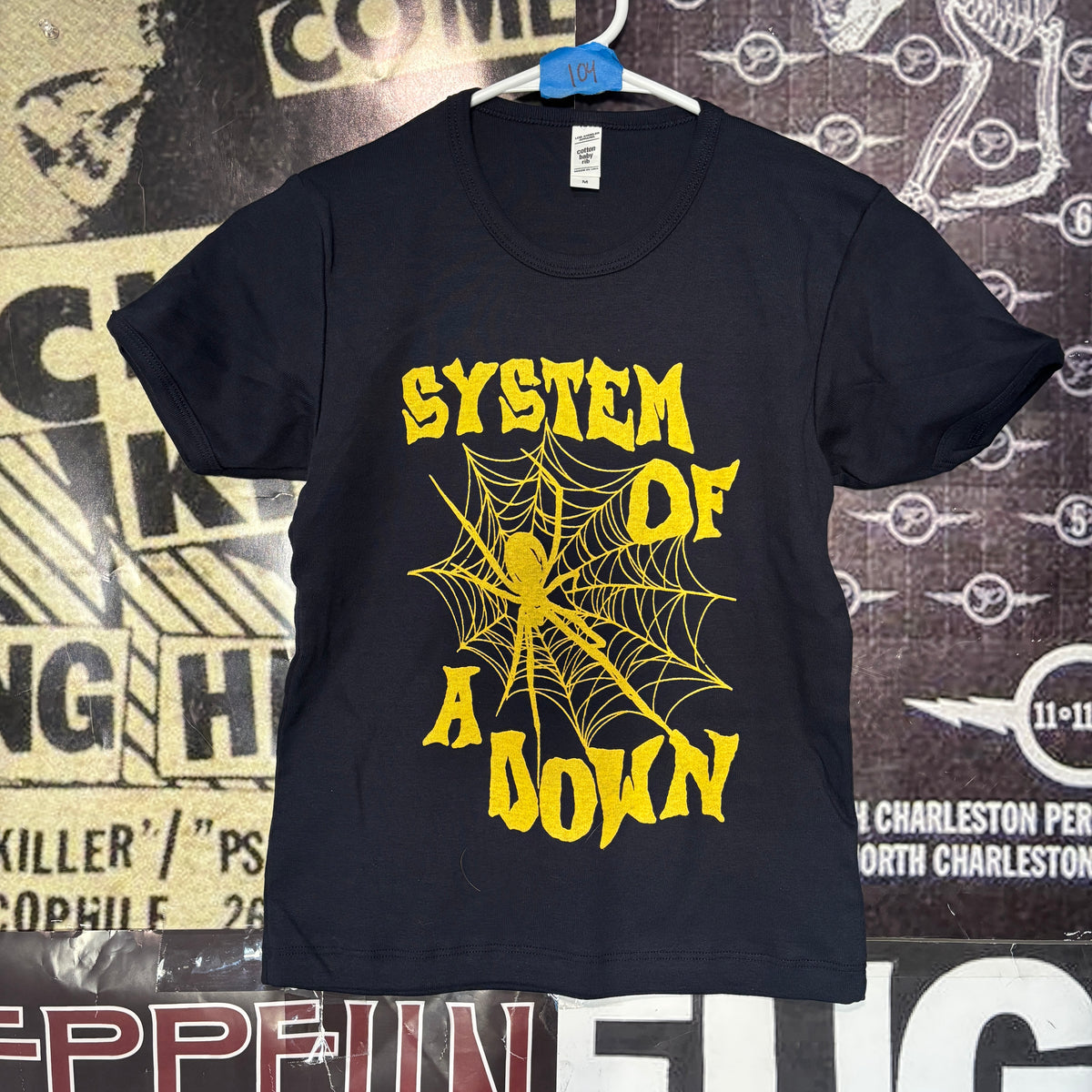 SYSTEM navy/yellow long baby tee