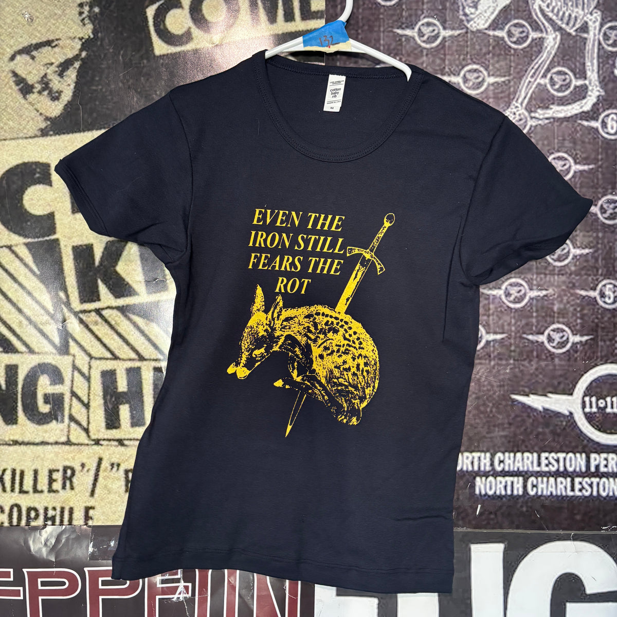 ETHEL navy/yellow long baby tee