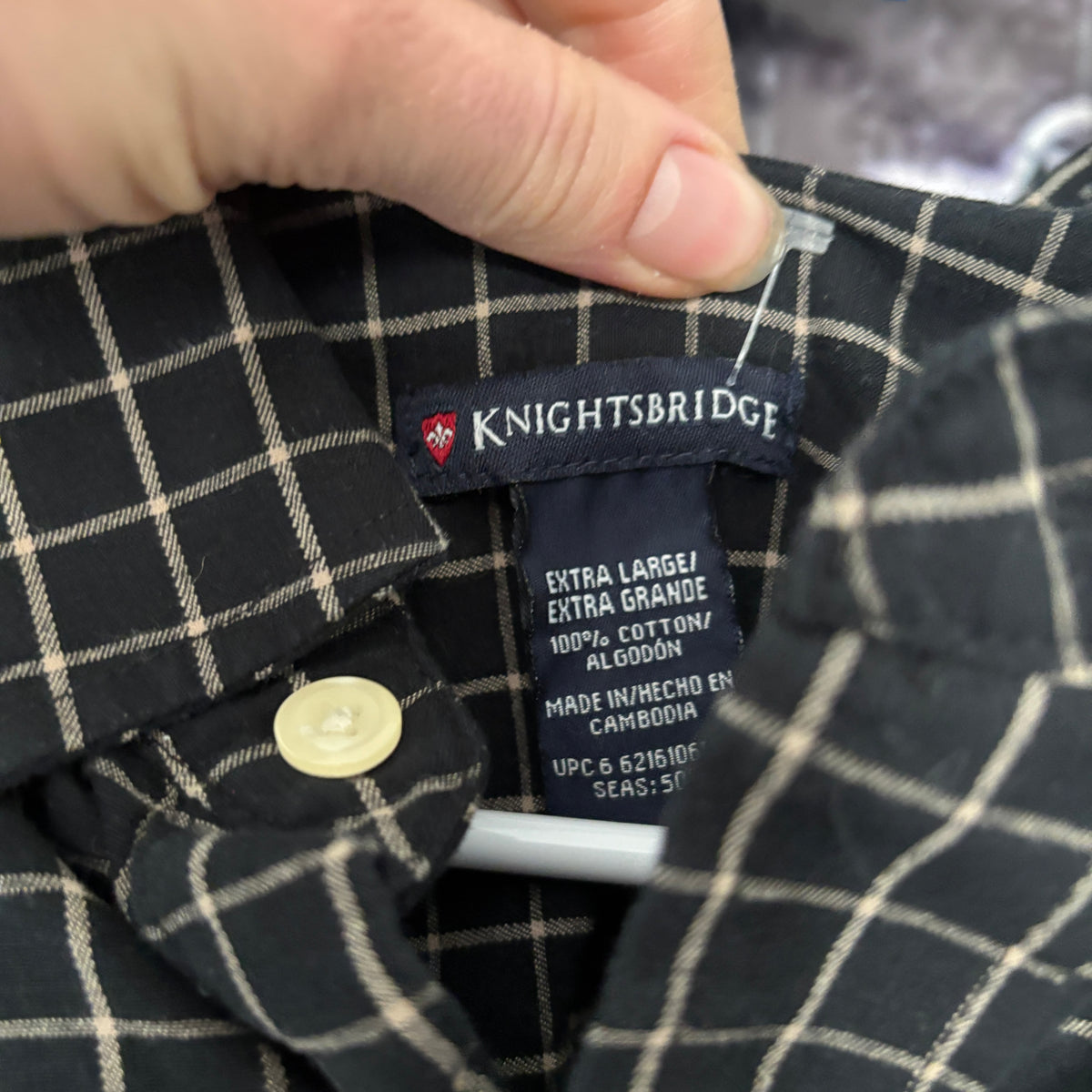 SYSTEM WEBS black/white flannel XL