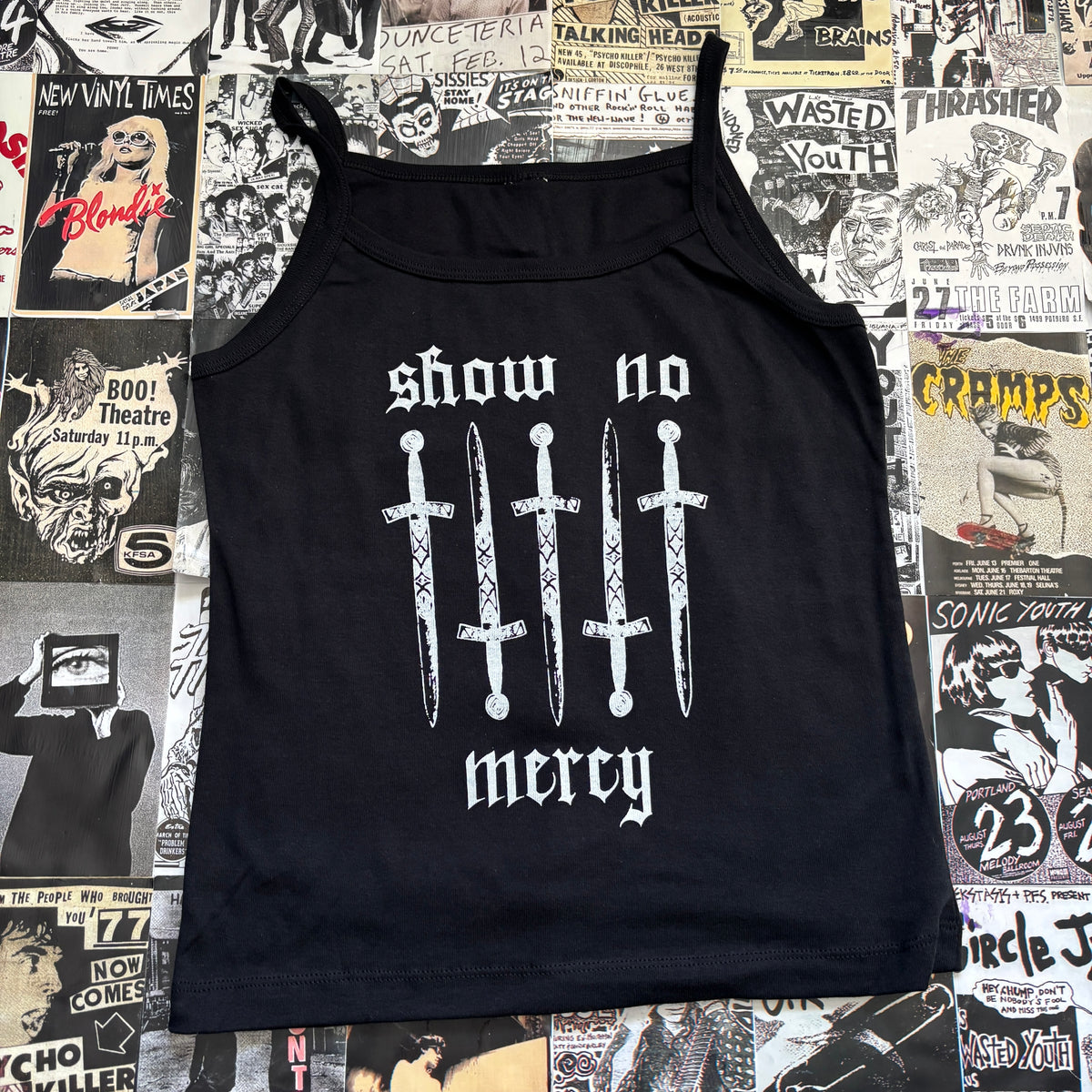 NO MERCY black/white baby tank MED/LAR