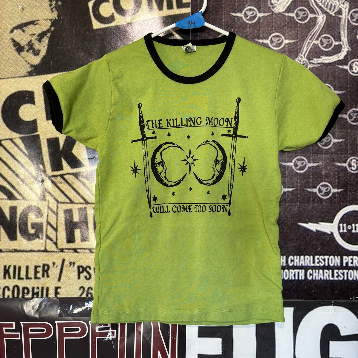 KILLING MOON green/black ringer long baby tee