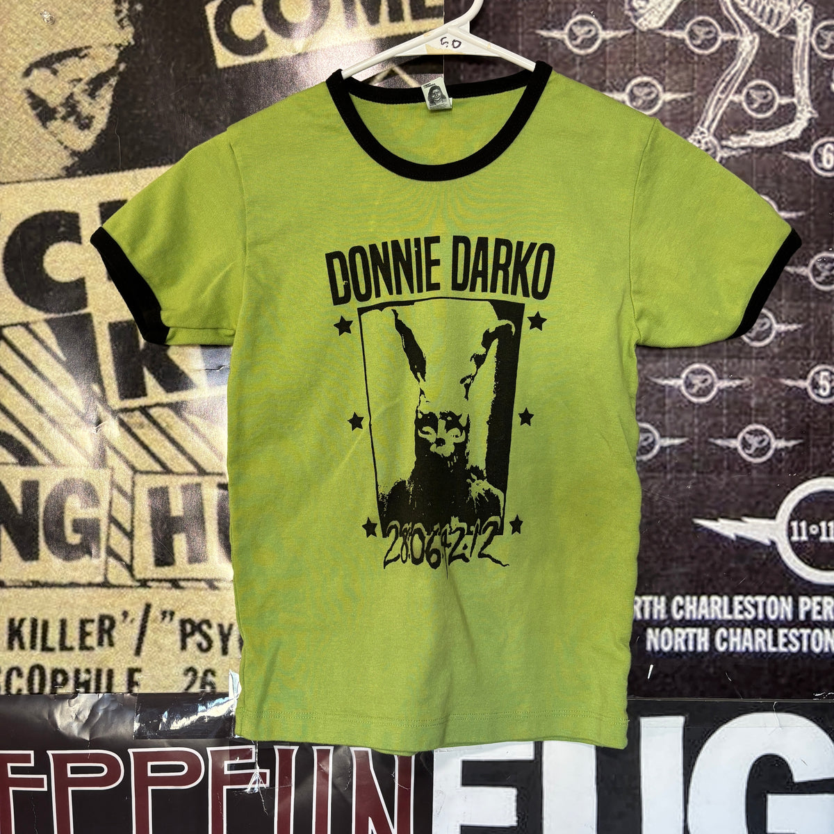 DONNIE green/black ringer long baby tee