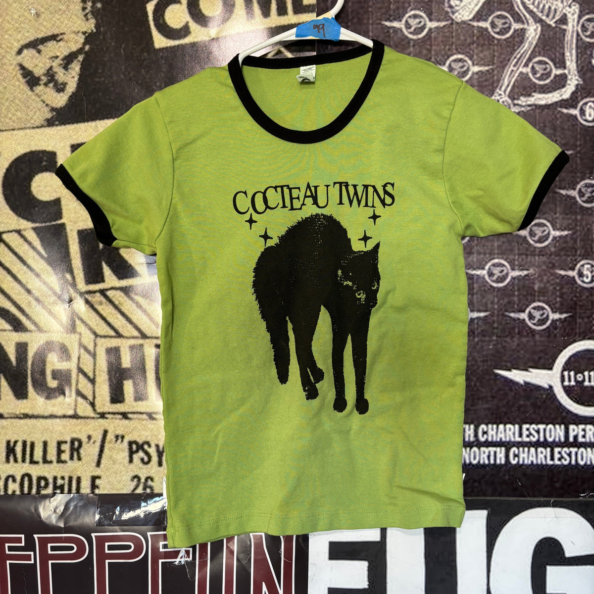 COCTEAU green/black ringer long baby tee