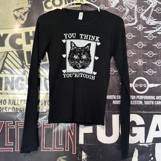 You’re tough black long sleeve tee MED