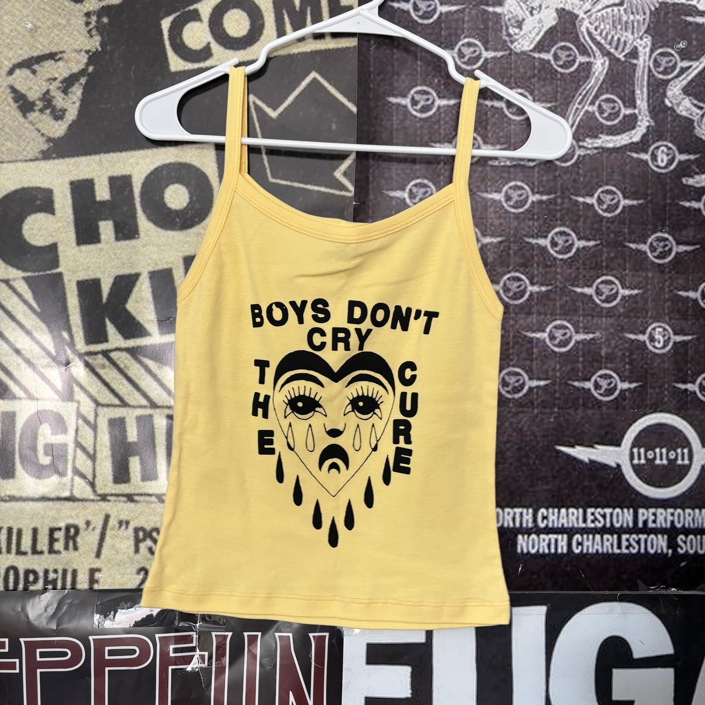 The cure cry yellow baby tank SM/MED
