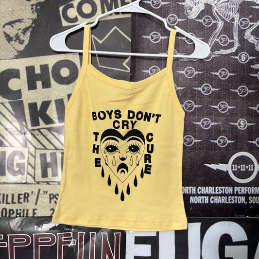 The cure cry yellow baby tank SM/MED