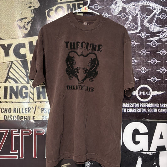 The cure cats brown full size tee