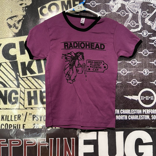 Radiohead purple/black long ringer baby tee SM/MED