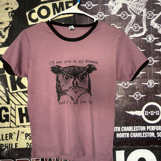 in my dreams maroon long ringer baby tee LAR/XLAR (ready)