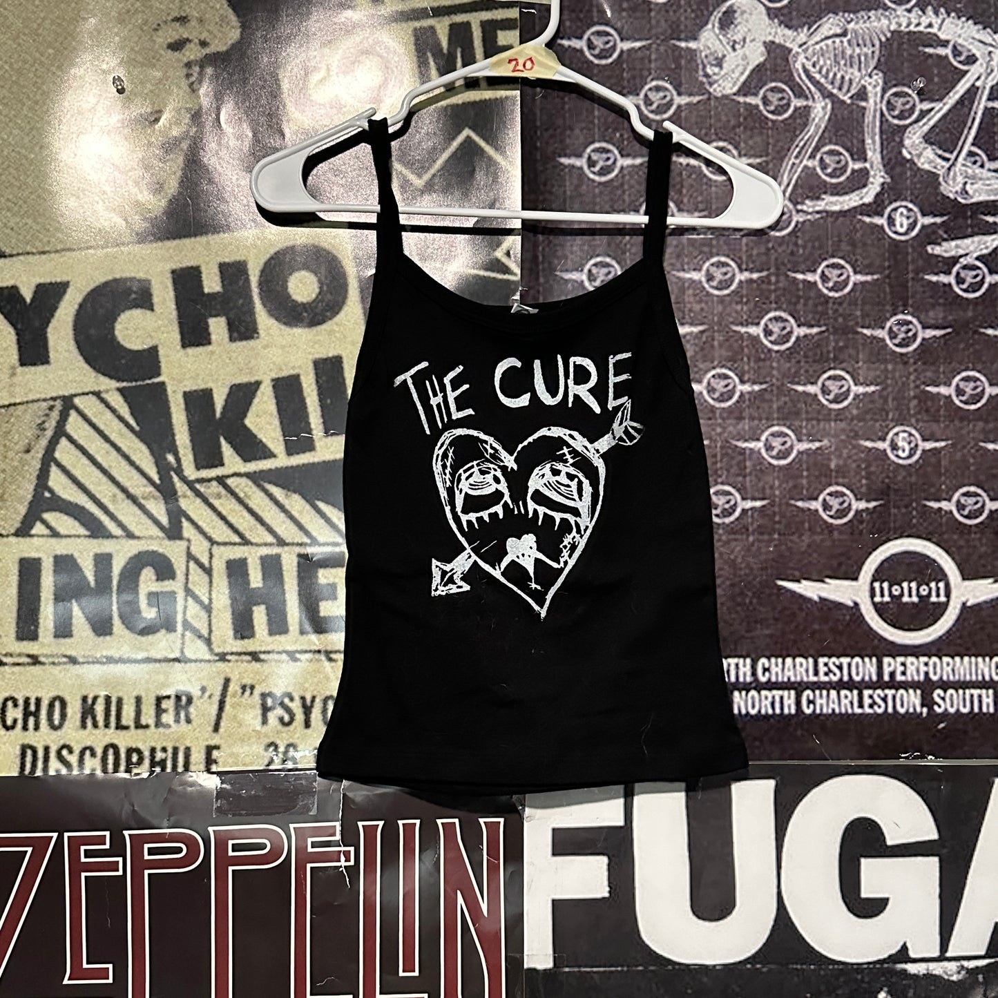 The cure heart black/white baby tank