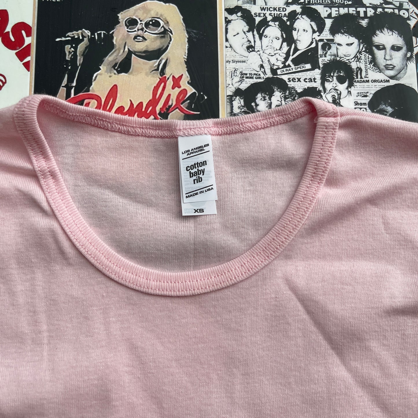 PINK BLANK BABY TEE- XSMALL