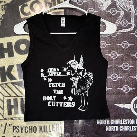 Fiona apple black V-neck baby tank