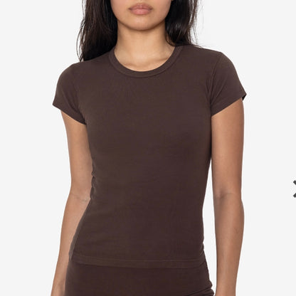 Carrie brown/red babydoll tee