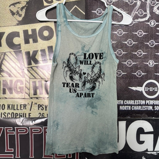 Joy division blue tie dye tank MED/LAR