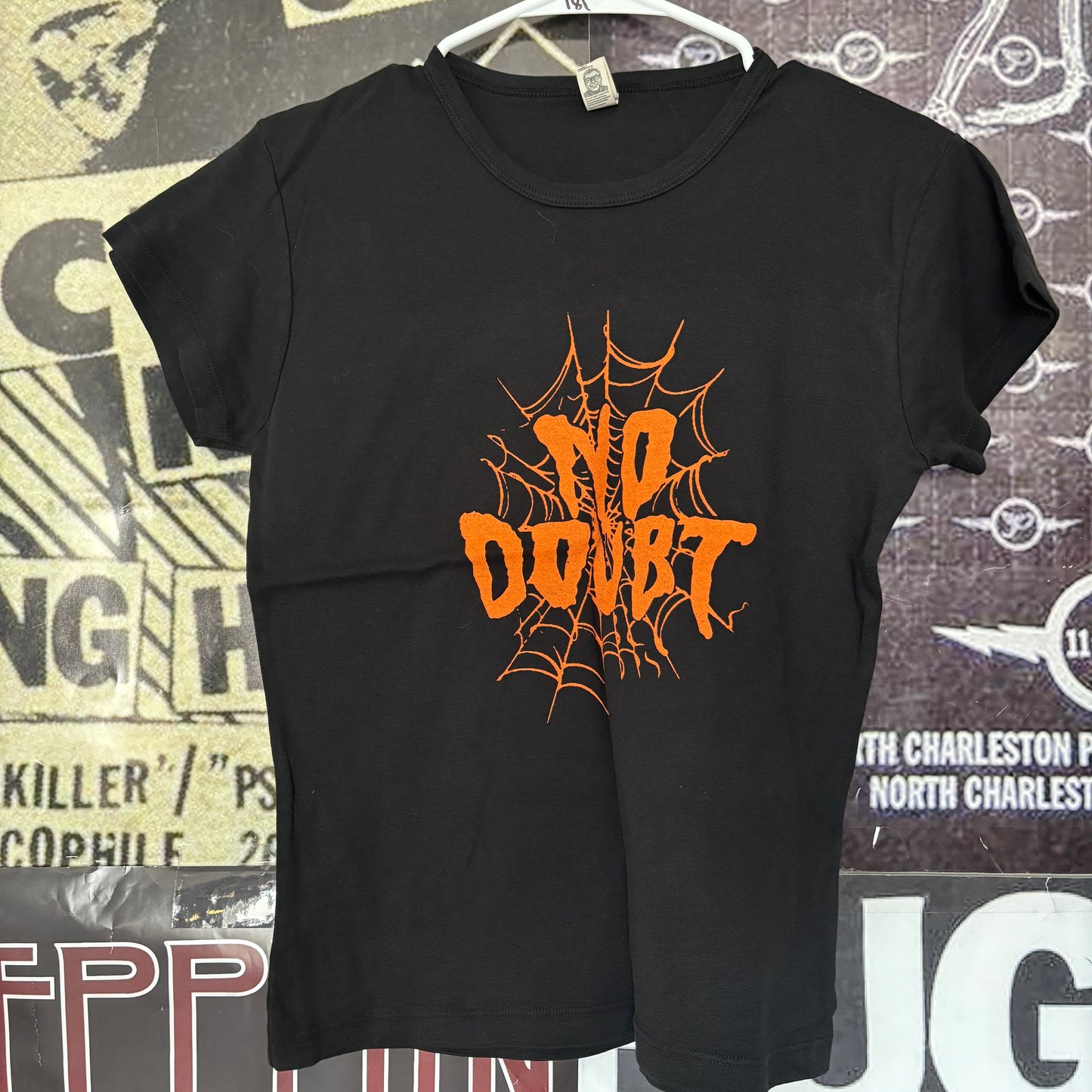 No doubt black/orange black babydoll tee LAR/XL