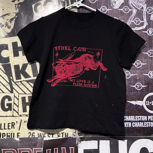 Ethel cain black/red petite tee