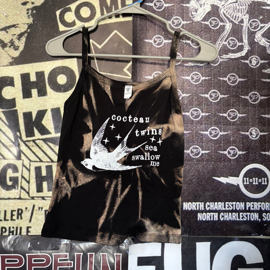 Cocteau twins swallow black acid wash baby tank