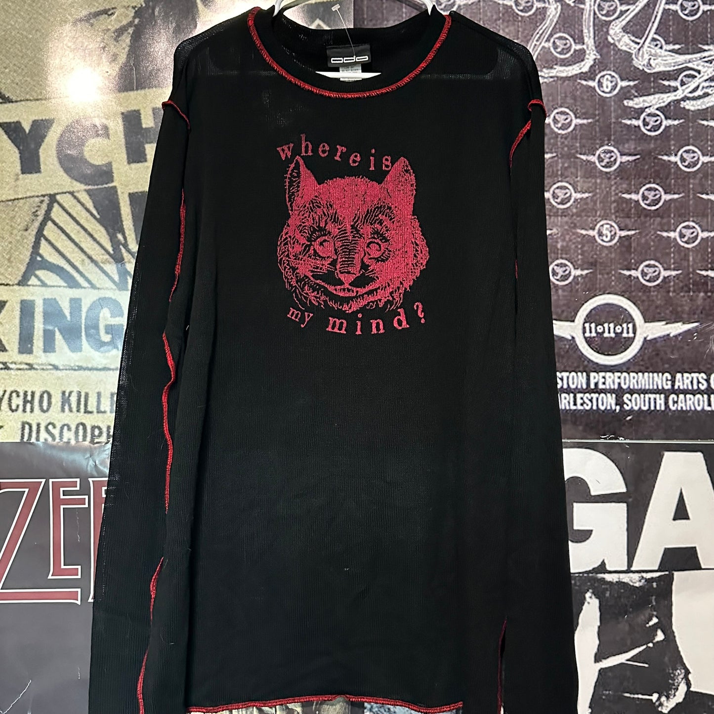 Pixies black/red mesh long sleeve