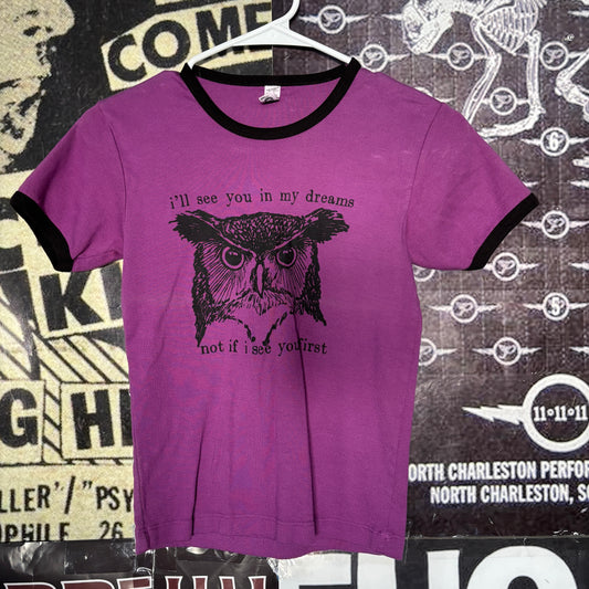 in my dreams purple long ringer baby tee SM/MED (ready)