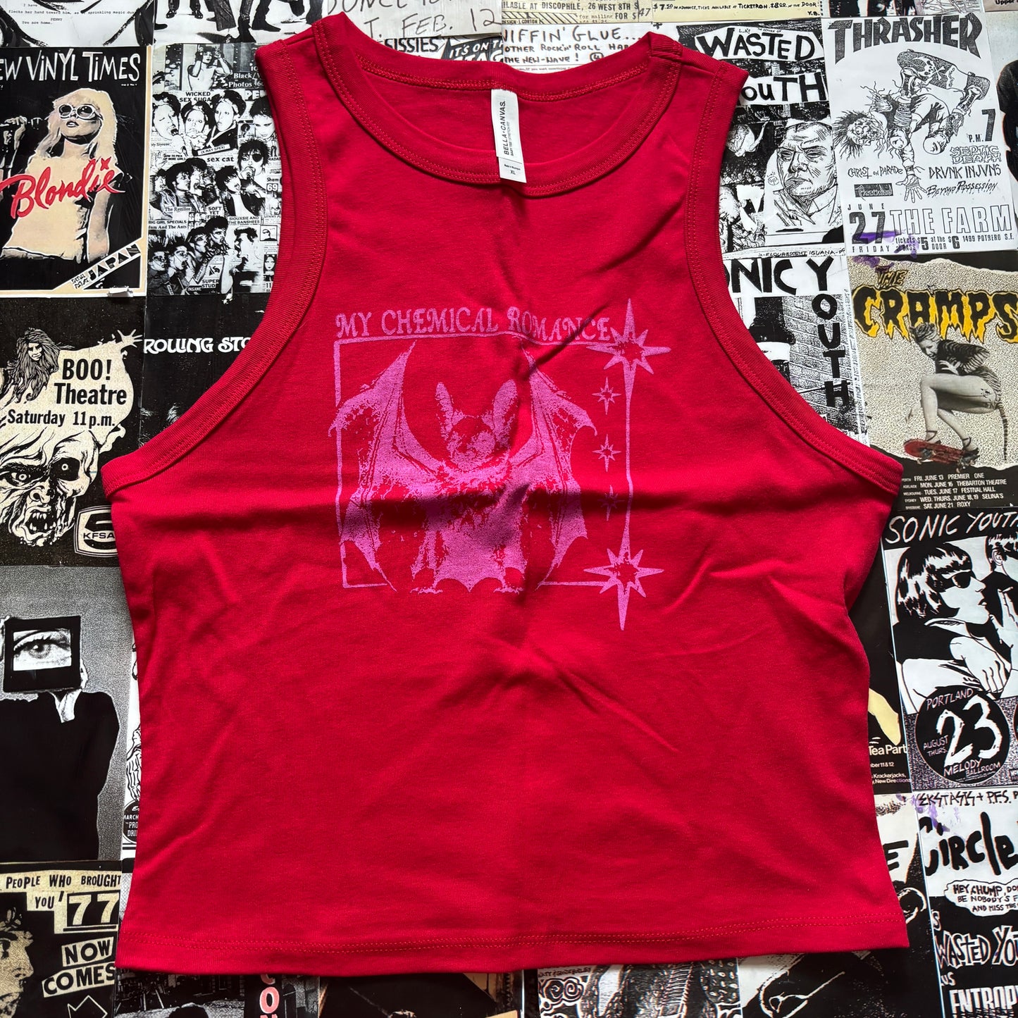 Chemical red/pink tank top LAR/XL