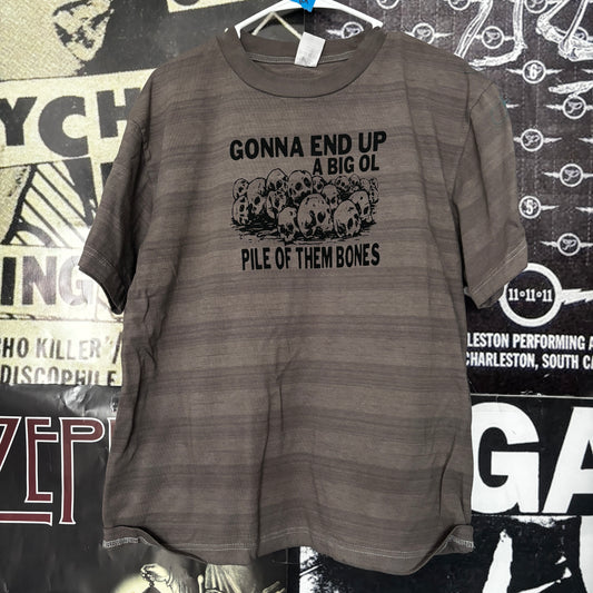 Bones brown striped tee SM/MED