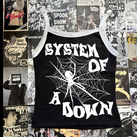 System of a Down black/white baby tank