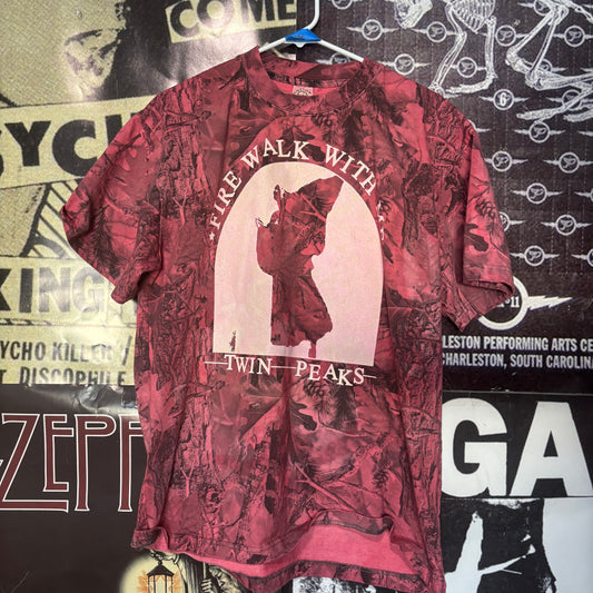 Twin peaks fire pink camo t-shirt
