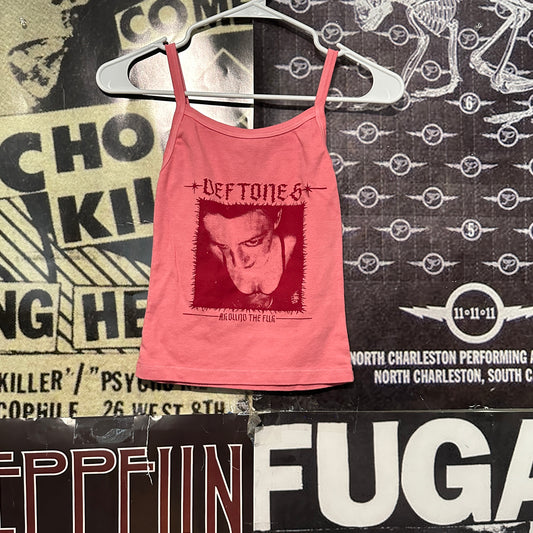 Deftones pink/red tank SM/MED