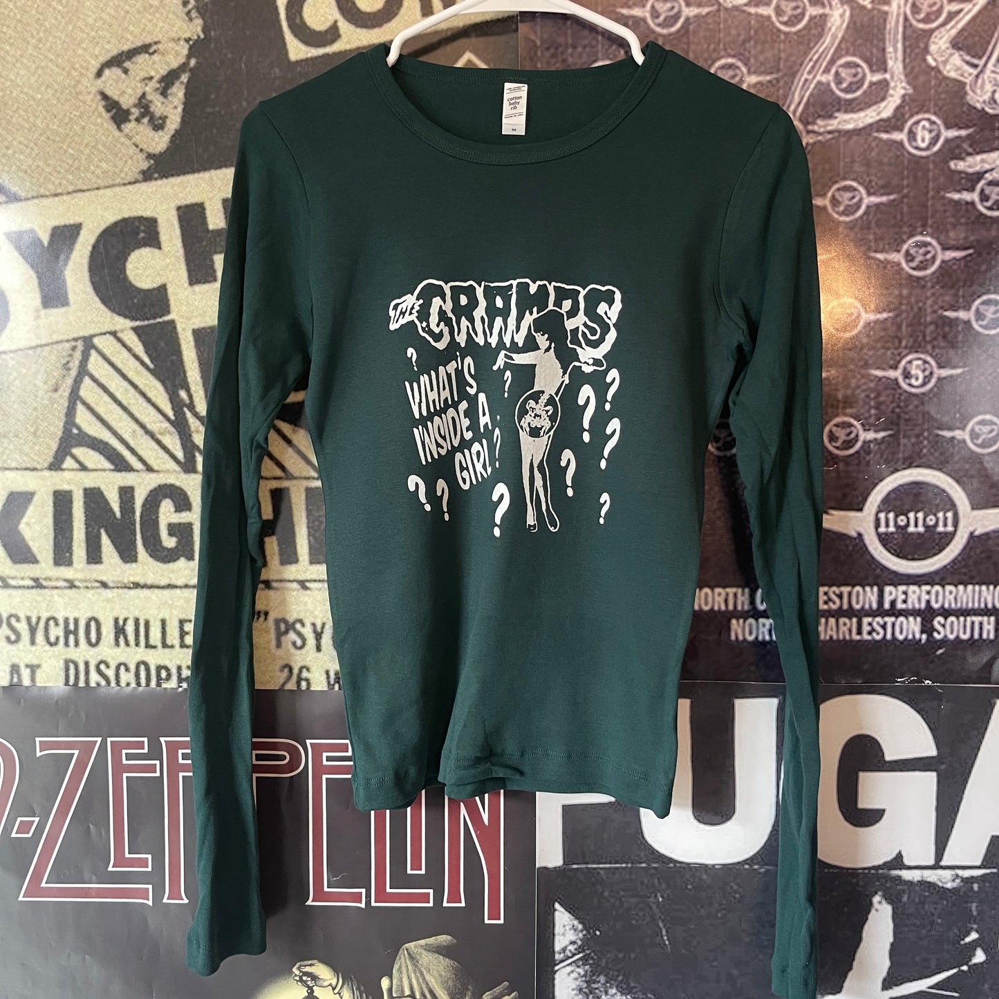 The cramps green baby style long sleeve SM/MED
