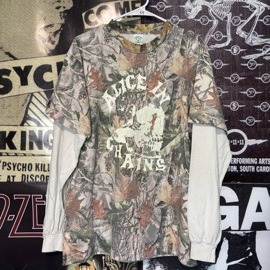 Alice In Chains camo/white long sleeve (PREORDER)