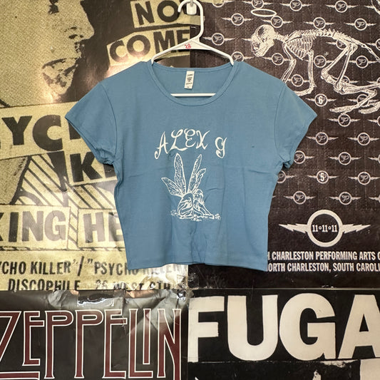 Alex g blue baby tee XL