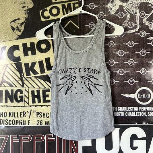 Mazzy star grey/black ribbed tank SM/MED