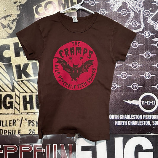 The cramps brown/red baby doll tee