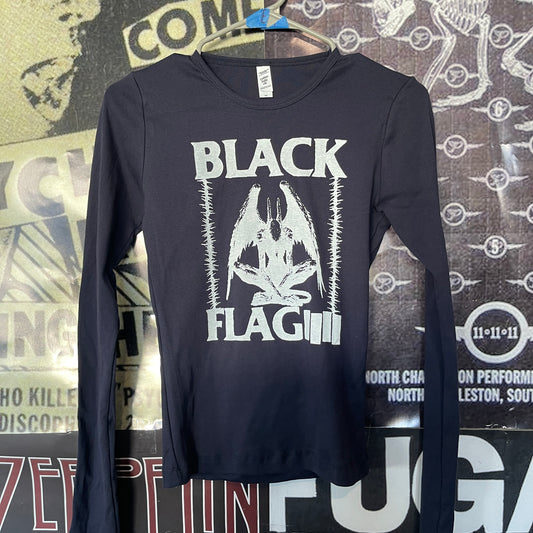 Black flag navy long sleeve