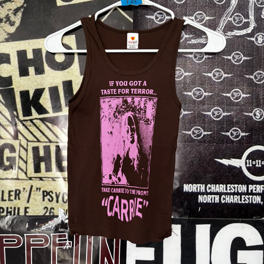 Carrie brown/pink ribbed tank