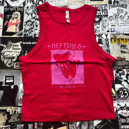 Deftones red/pink tank top LAR/XL