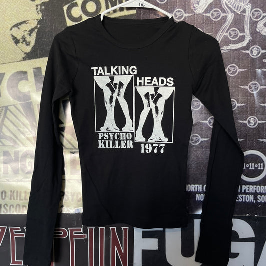 Talking heads black baby long sleeve