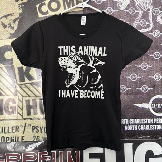 Animal become black long baby tee